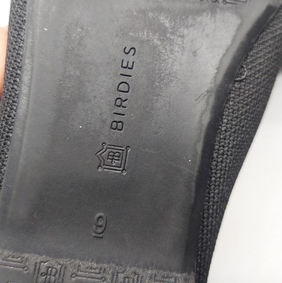 Birdies Blackbird Knit Flats Jet Black With Tan Trim Shoes Women's Size 9 - Picture 11 of 12